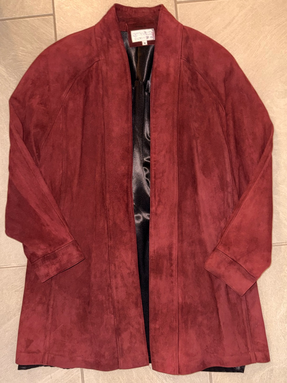 Vintage Sherry Michal’s Rittamaster Caramel by the Sea burgundy suede